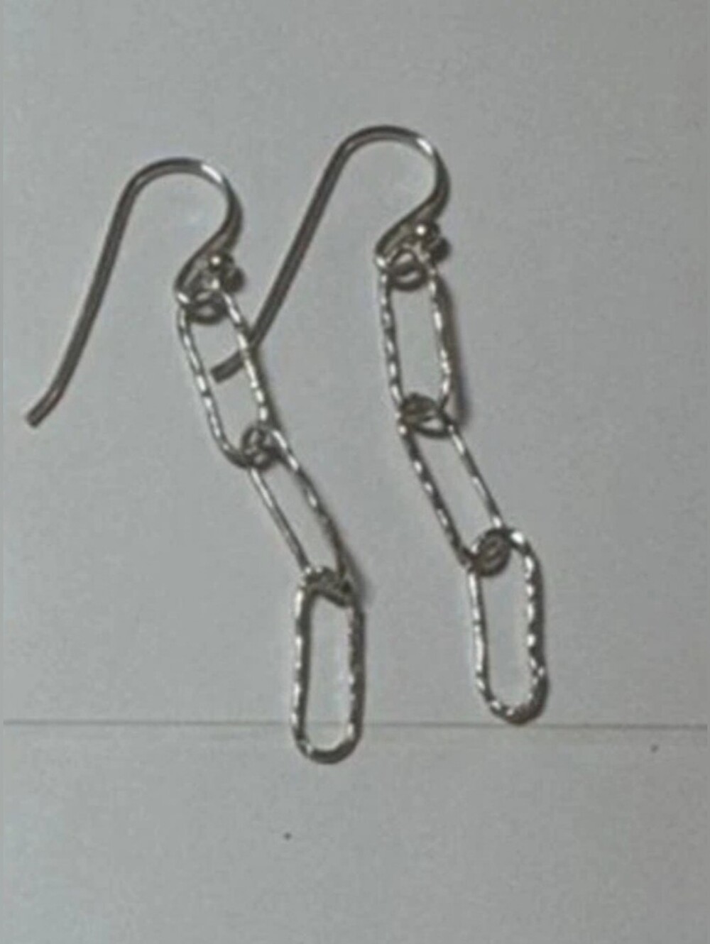 925 Sterling Silver Paperclip Earrings